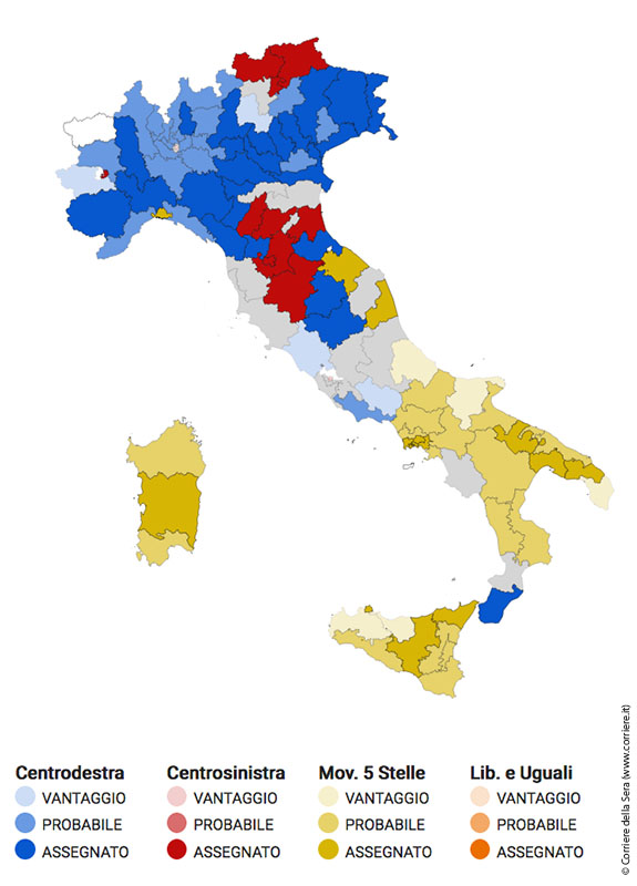Wahlergebnisse Italien