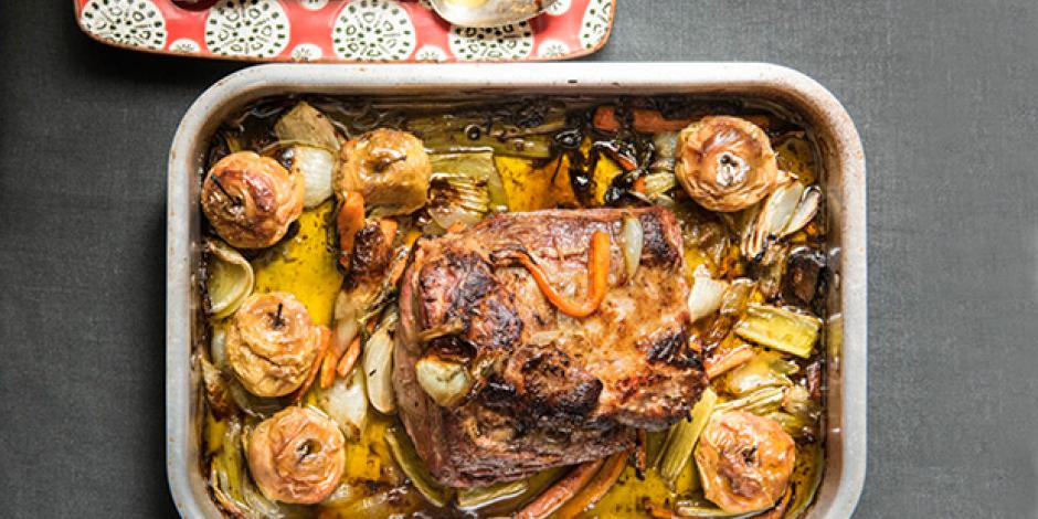 Arrosto di maiale con pometti al forno