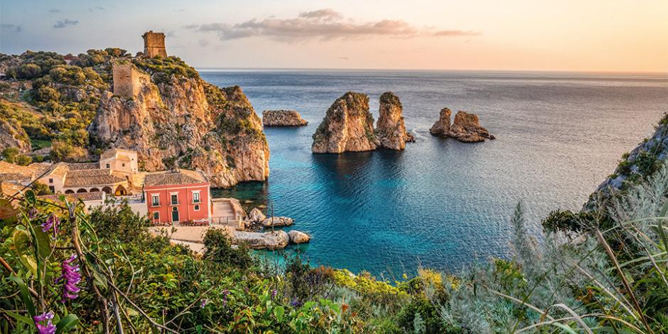 La tonnara di Scopello, nel comune di Castellamare del Golfo, Trapani