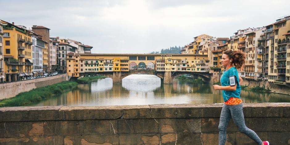 Joggerin in Florenz