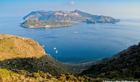 Blick auf die Insel Vulcano