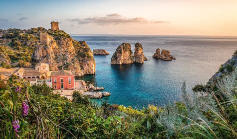 La tonnara di Scopello, nel comune di Castellamare del Golfo, Trapani