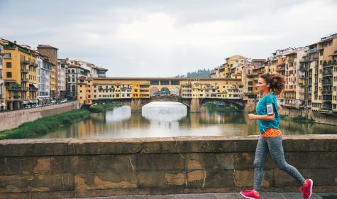 Joggerin in Florenz